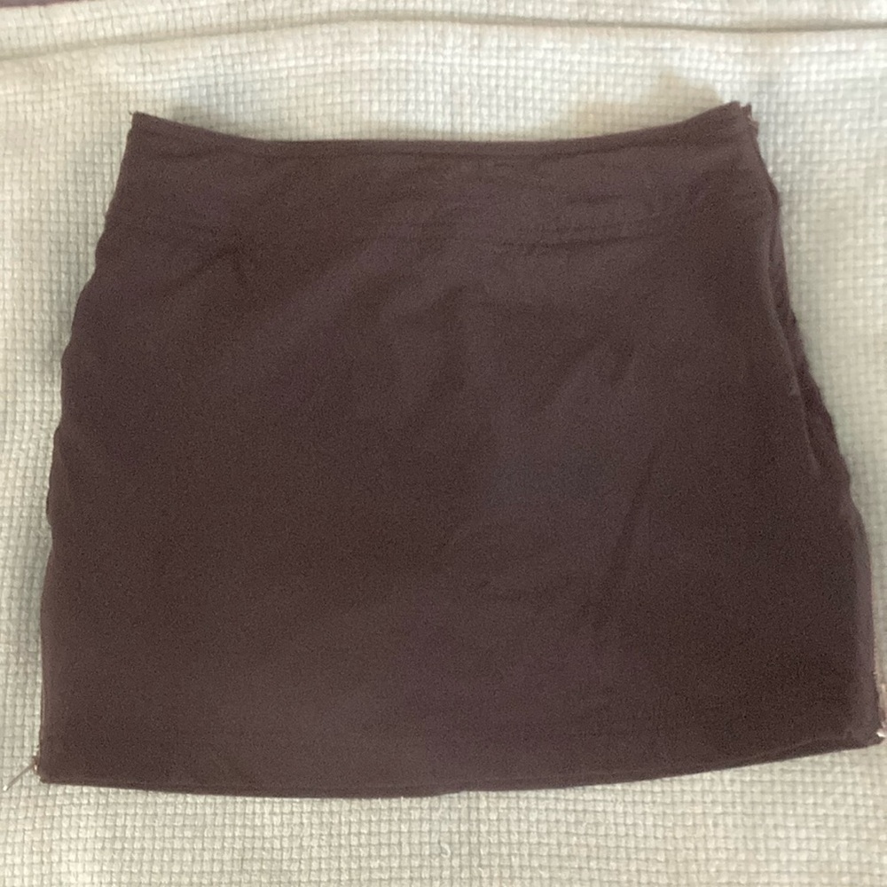 Athleta Black Lined Casual Mini Skirt or Skort Size 0 with Zippers
